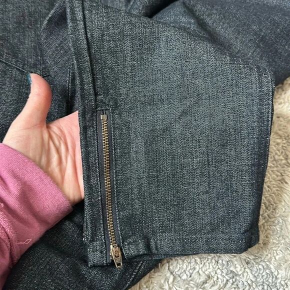 City Streets Washed Black Skinny Jean Ankle Zipper Size 11 - Picture 4 of 4